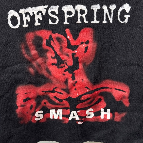 Offspring Smash Cropped Black Sweatshirt Long Sleeve Women’s Size Small - Picture 2 of 5